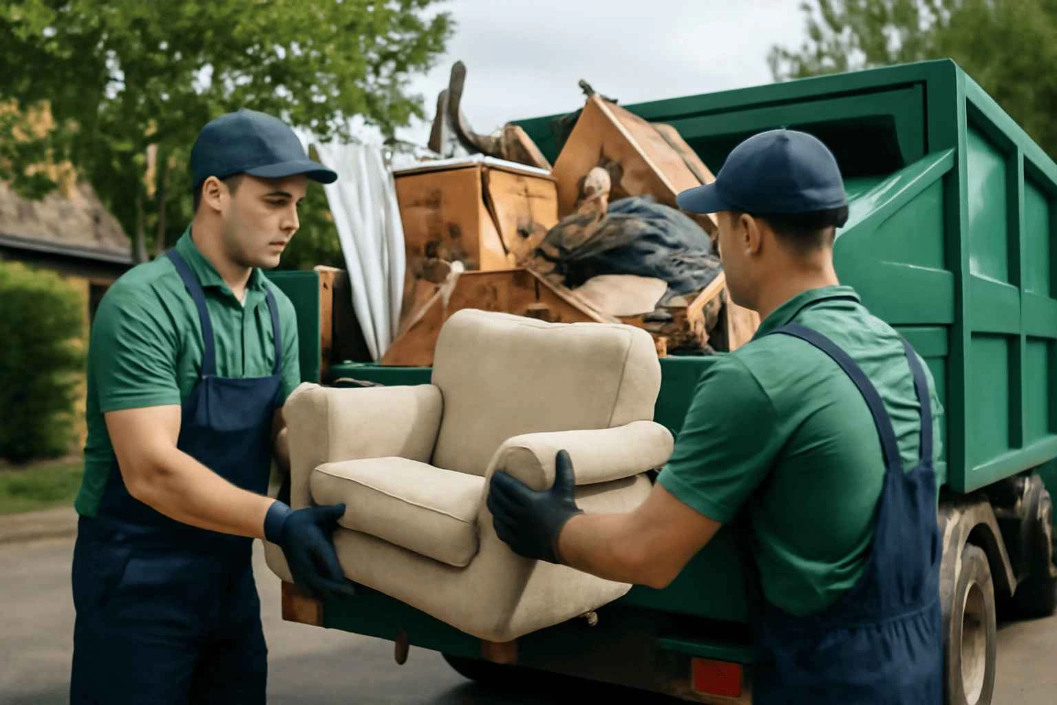 Home 1 Junk Removal Frisco TX team doing job