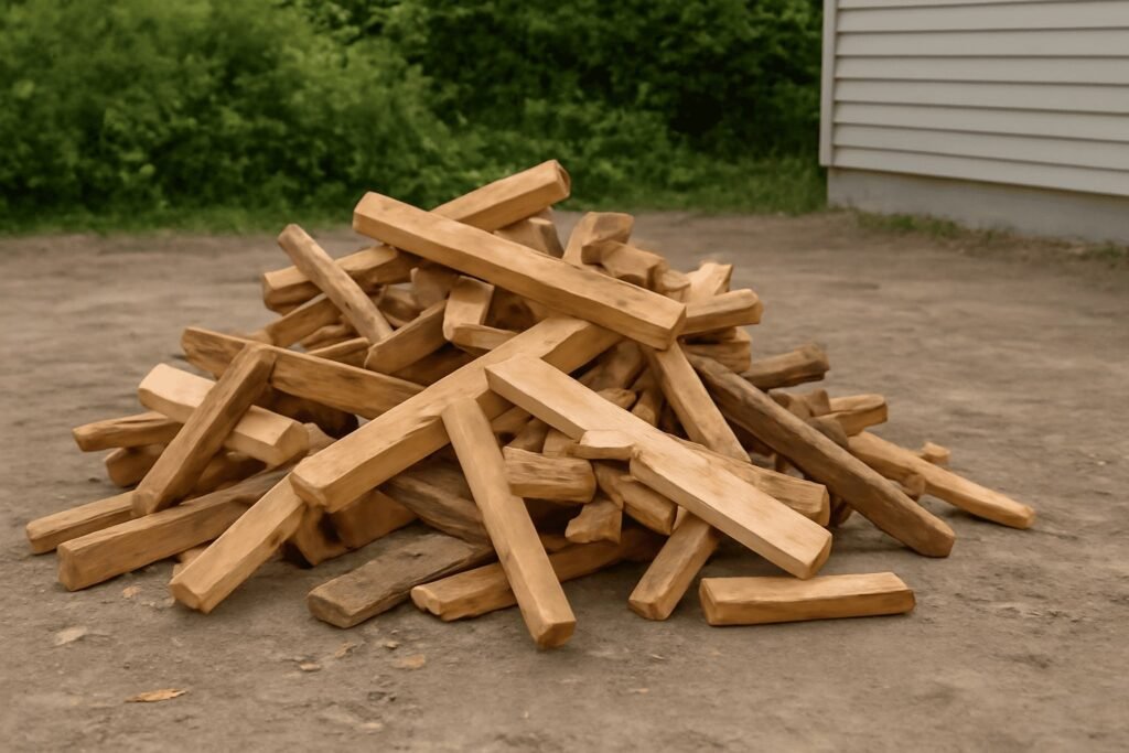 Wood and lumber offcuts have been removed by our construction debris removal team